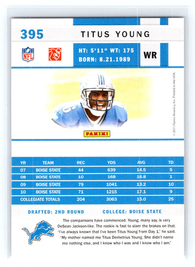 2011 Score #395a Titus Young