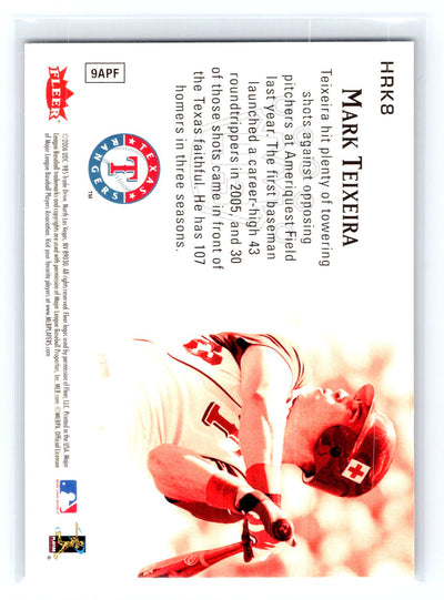 2006 Ultra #HRK8 Mark Teixeira Home Run Kings