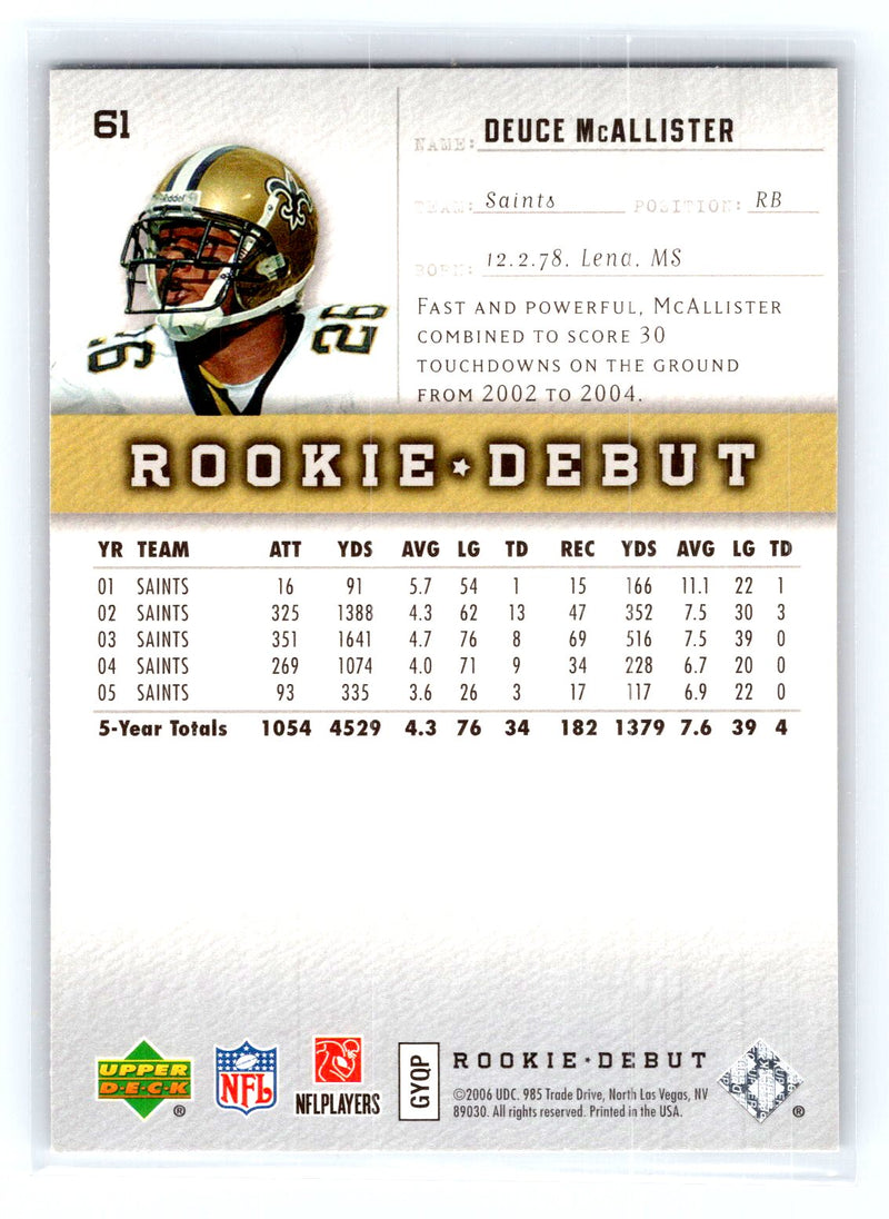 2006 Upper Deck Rookie Debut 