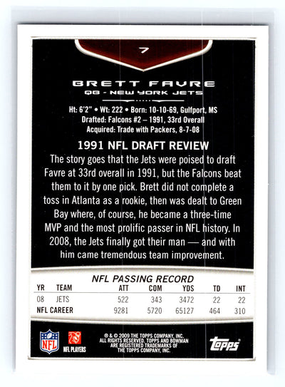 2009 Bowman Draft Picks #7 Brett Favre