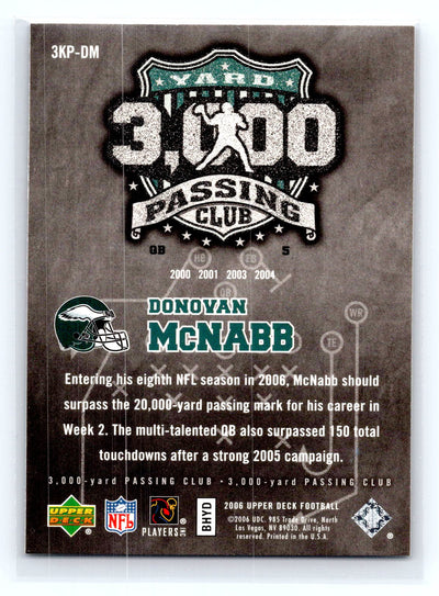 2006 Upper Deck #3KP-DM Donovan McNabb 3000 Yard Passing Club
