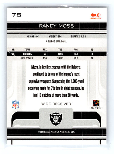 2006 Donruss Gridiron Gear #75 Randy Moss