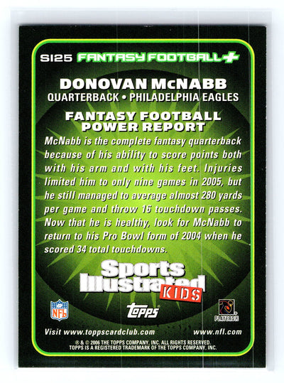2006 Topps Total #SI25 Donovan McNabb Sports Illustrated for Kids