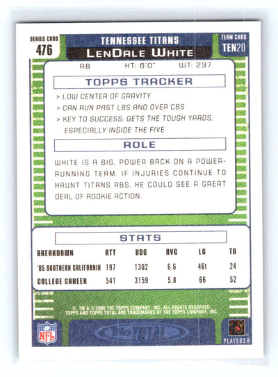 2006 Topps Total #476 LenDale White