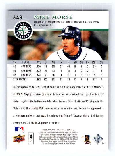 2008 Upper Deck #648 Mike Morse