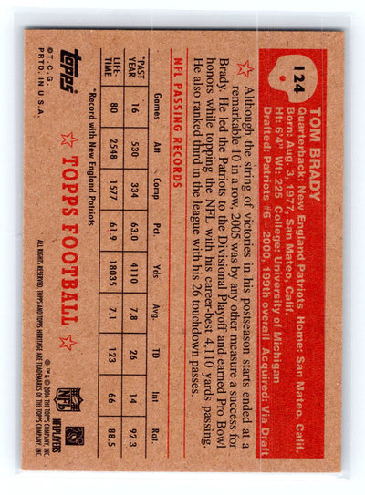 2006 Topps Heritage #124 Tom Brady