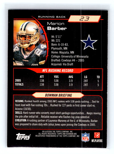 2006 Bowman #23 Marion Barber