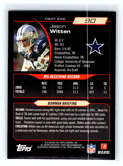 2006 Bowman #90 Jason Witten