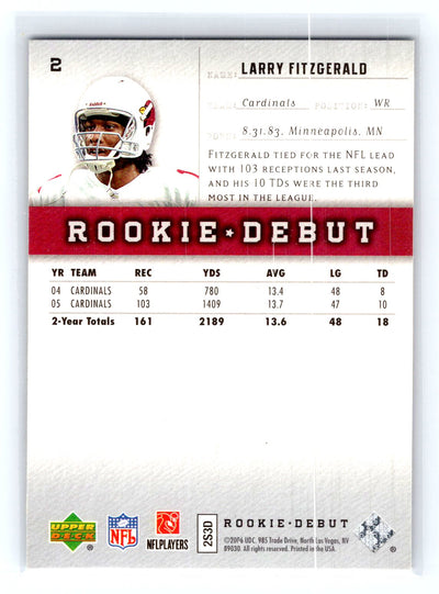 2006 Upper Deck Rookie Debut #2 Larry Fitzgerald