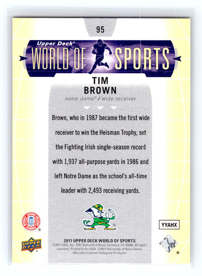 2011 Upper Deck World of Sports #95 Tim Brown