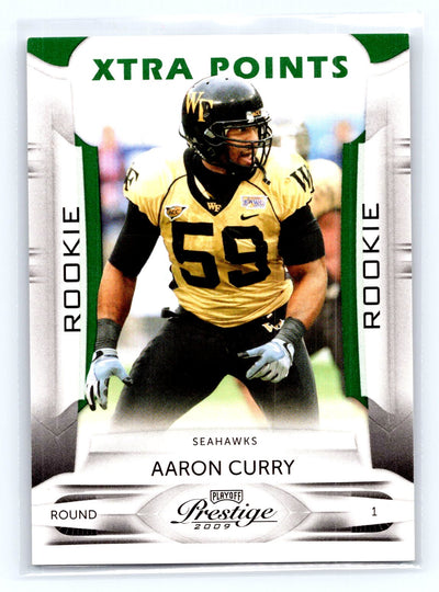 2009 Playoff Prestige #101 Aaron Curry Xtra Points Green #/25