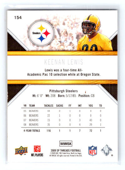 2009 SP Threads #154 Keenan Lewis