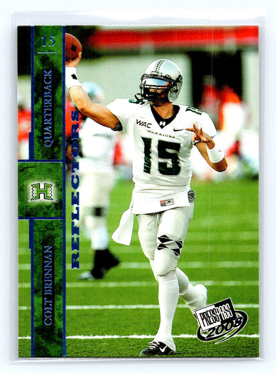 2008 Press Pass #8 Colt Brennan Reflectors Blue