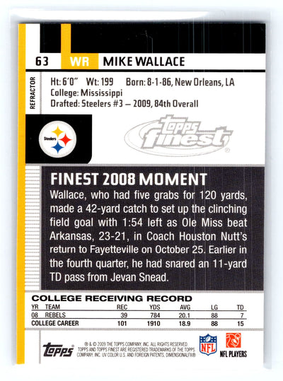 2009 Finest #63 Mike Wallace
