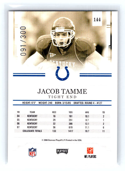 2008 Playoff Prestige #144 Jacob Tamme