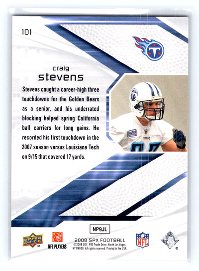 2008 SPx #101 Craig Stevens #/999