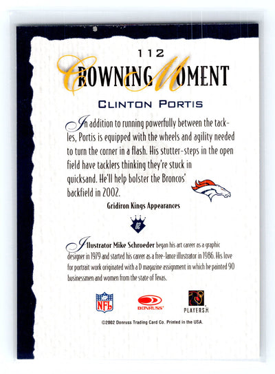 2002 Donruss Gridiron Kings #112 Clinton Portis