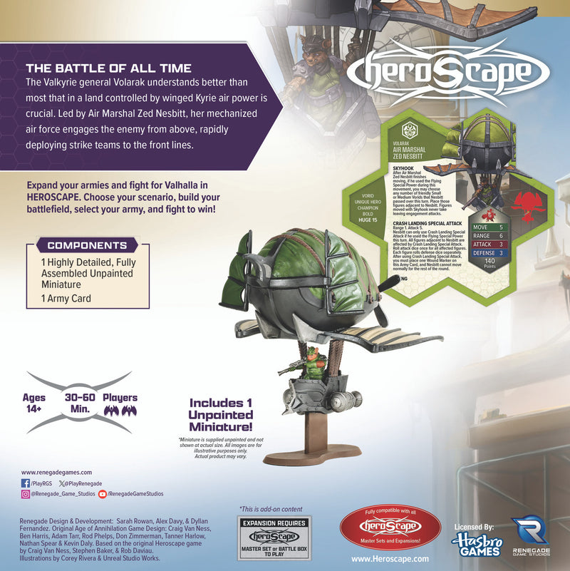 Heroscape - Air Marshal Zed Nesbitt Army Expansion