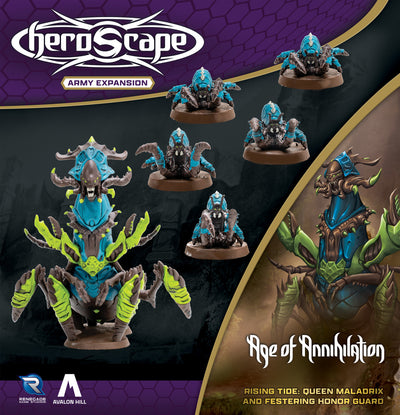 Heroscape: Rising Tide - Queen Maladrix & Honor Guard Army Expansion