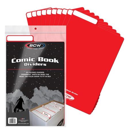 BCW Comic Book Dividers RED (25 Pack)