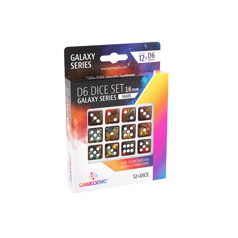 Galaxy Series - Mars - D6 Dice Set 16 mm (12 count)