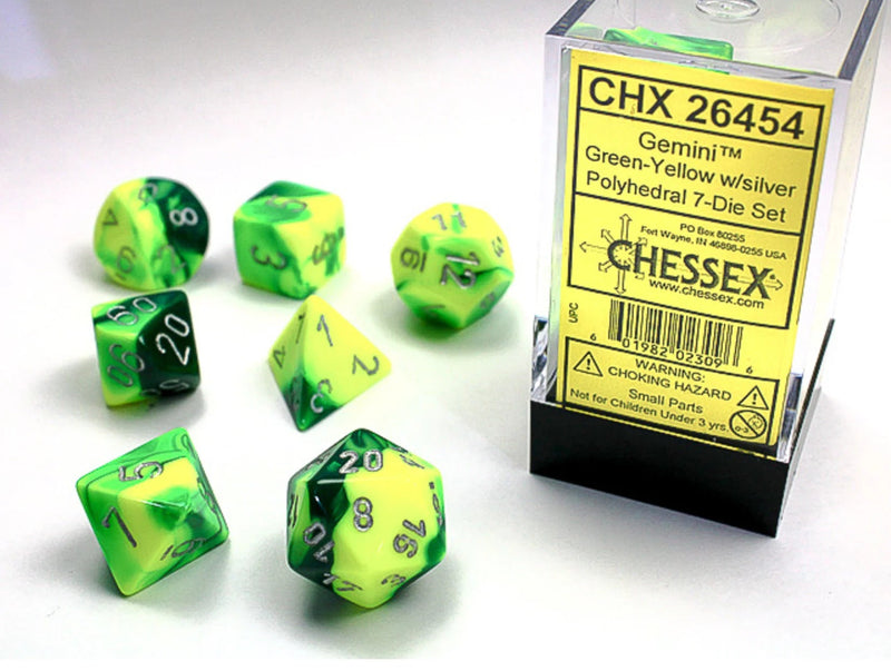 Gemini 6 Poly Green Yellow/Silver 7 die set
