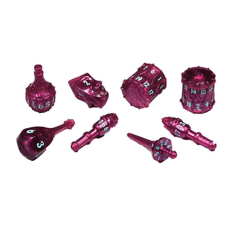 PolyHero Bard - 8 Dice Set - Raspberry Rhapsody