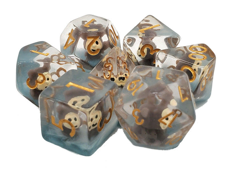 7 Piece RPG Dice Set Animal Kingdom - Monkey Shines