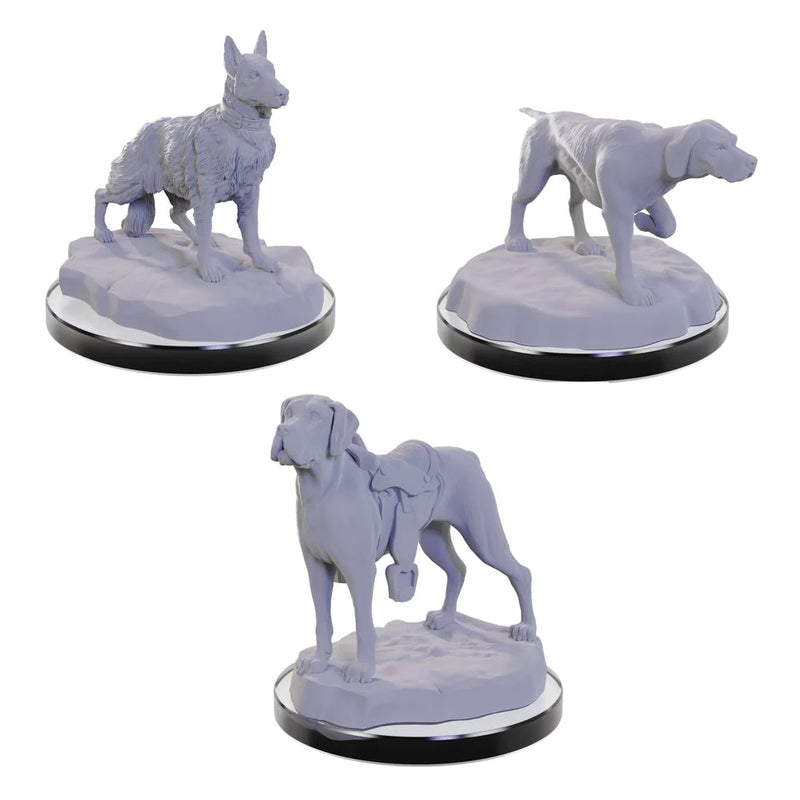 WizKids Deep Cuts Unpainted Miniatures W22 Dog Companions