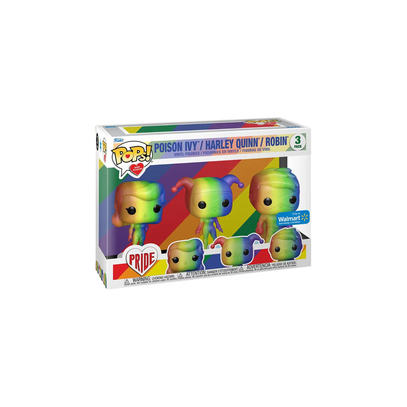 PRIDE! Poison Ivy, Harley Quinn & Robin 3 Pack Walmart Exclusive Pop Figures