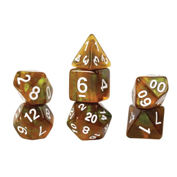 RPG Dice Set (7): Treasure Series - Peridot