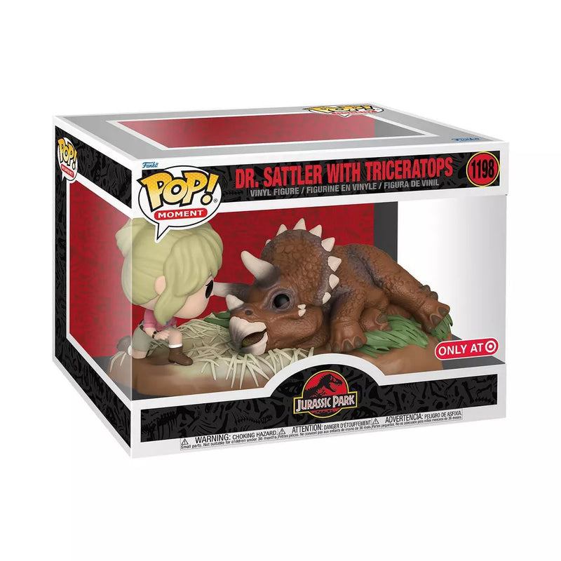 POP! Moments: Jurassic Park - Dr. Sattler with Triceratops (Target Exclusive) Vinyl Figure