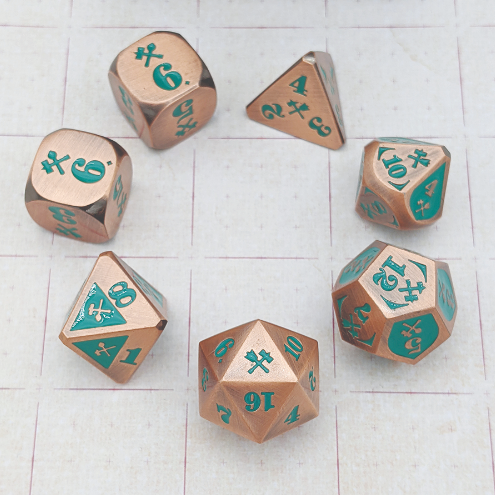 Bludgeoning Damage - Metal - Copper/Teal (7)