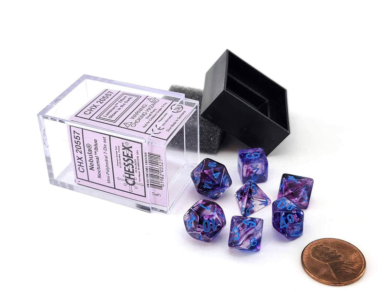 Mini 7-Die Set - Nebula Nocturnal/Blue Luminary