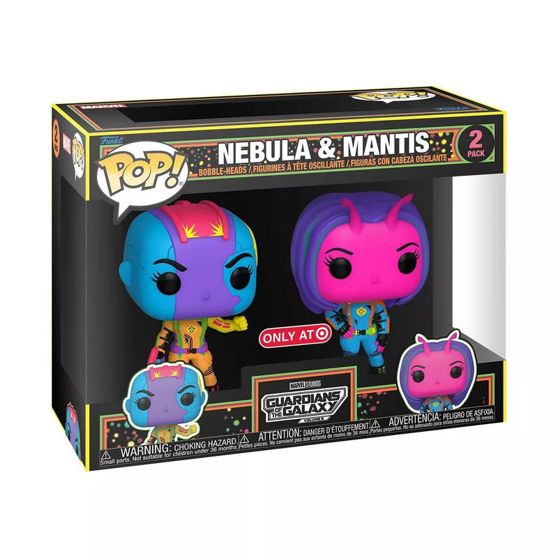 POP! Guardians of The Galaxy: Volume 3 - Nebula & Mantis 2 pack (Blacklight) (Target Exclusive)