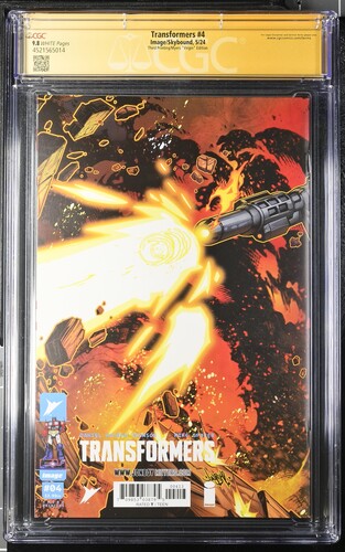Transformers (2024) #4 - CGC 9.8 - Third Printing/Myers Virgin Edition - Signed by Jonboy Meyers