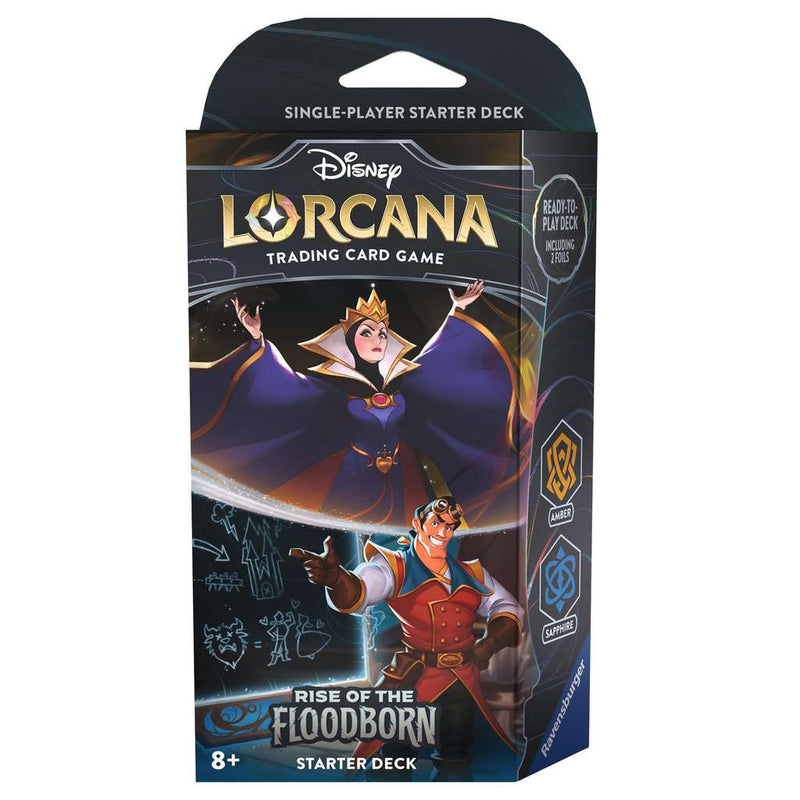 Disney Lorcana: Rise of the Floodborn - Amber & Sapphire and Amethyst & Steel Starter Decks Set (2)