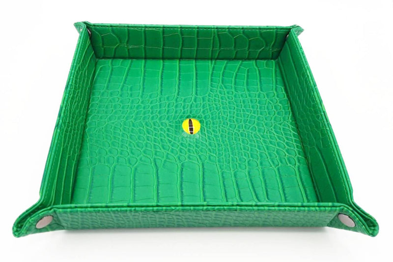 Old School RPG Dragon Eye Dice Rolling Tray - Green Dragon