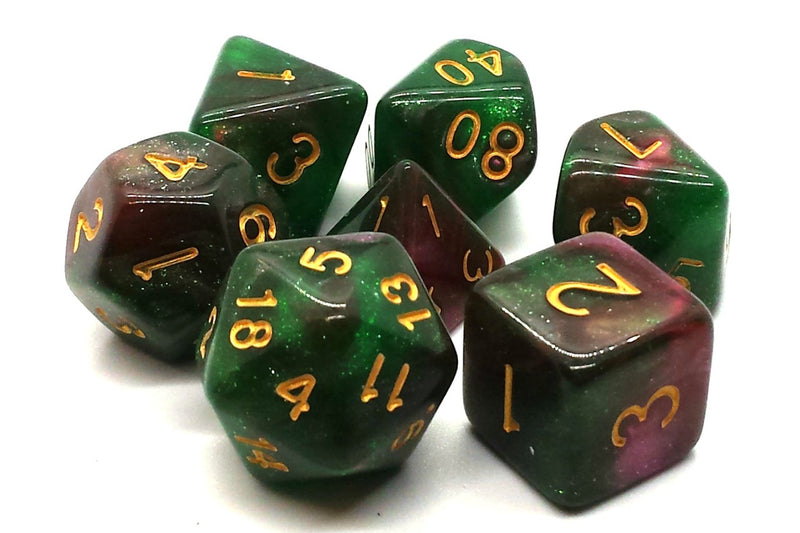 Galaxy - Path of Roses 7 Piece RPG Dice Set