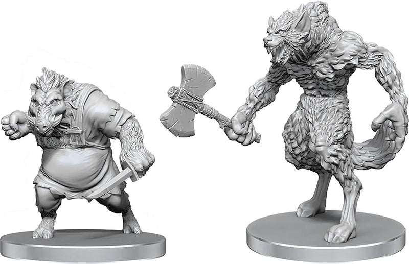 Pathfinder Battles Deep Cuts Unpainted Miniatures Werewolf & Wereboar