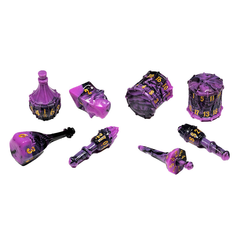 PolyHero Bard - 8 Dice Set - Violet Lullaby