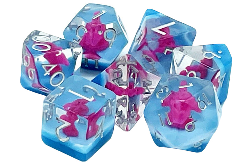 7 Piece RPG Animal Kingdom - Pterodactyl - Pink w/ Blue