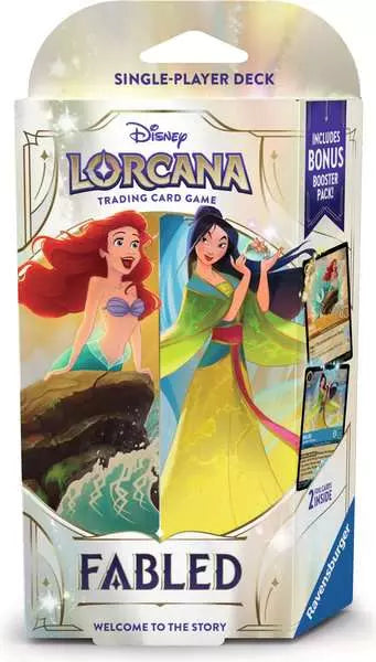 Disney Lorcana Fabled - Amber & Sapphire - Ariel & Mulan Starter Deck