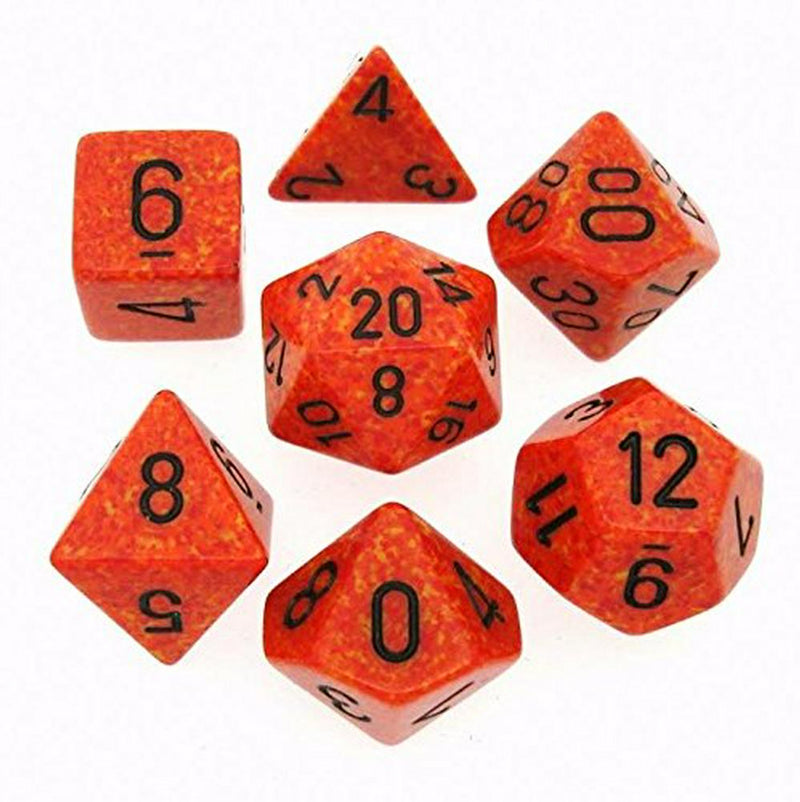 Speckled FIRE Poly 7-Die Set