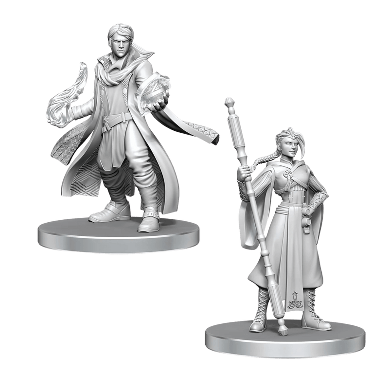 Critical Role Unpainted Miniatures Beauregard Lionett & Caleb Widogast