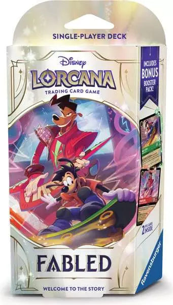 Disney Lorcana Fabled - Emerald & Ruby - Max Goof & Powerline Starter Deck