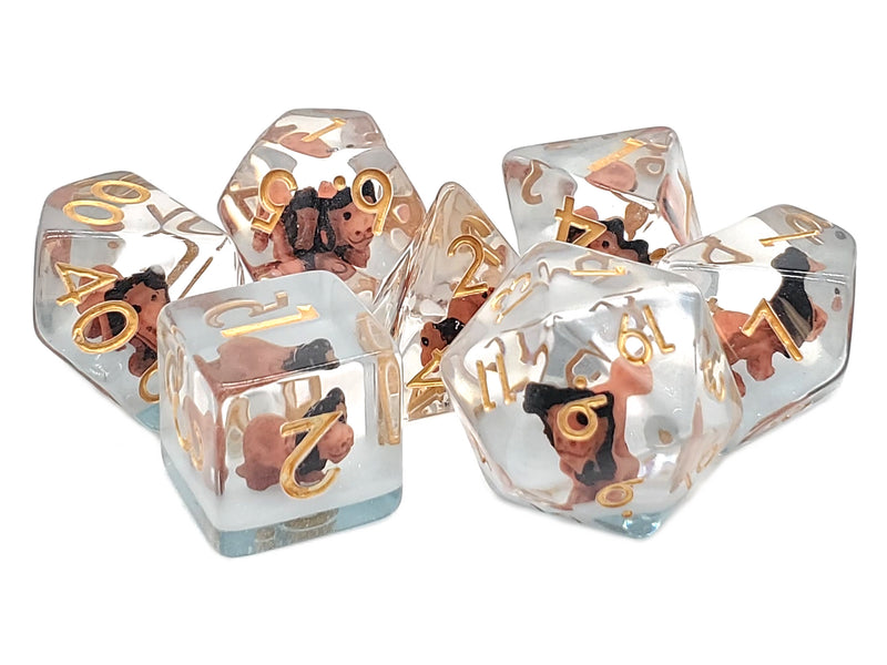 7 Piece RPG Dice Set Animal Kingdom - Lion