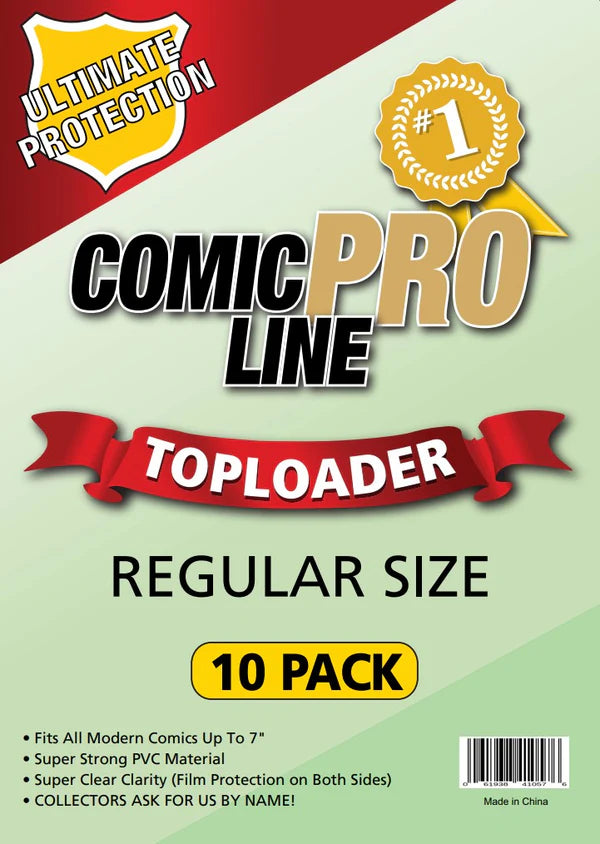 Regular Size - PVC Top Loader 7" x 10 1/2" - 10 PACK