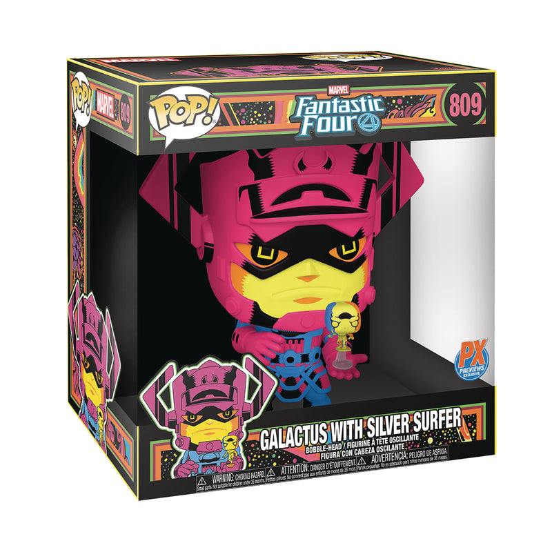 Pop Jumbo Galactus W/Silver Surfer Previews Exclusive Black Light Figure