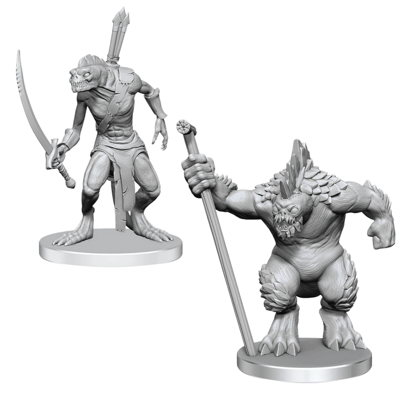 Pathfinder Battles Deep Cuts Unpainted Miniatures Xulgath Skirmisher & Stoneliege